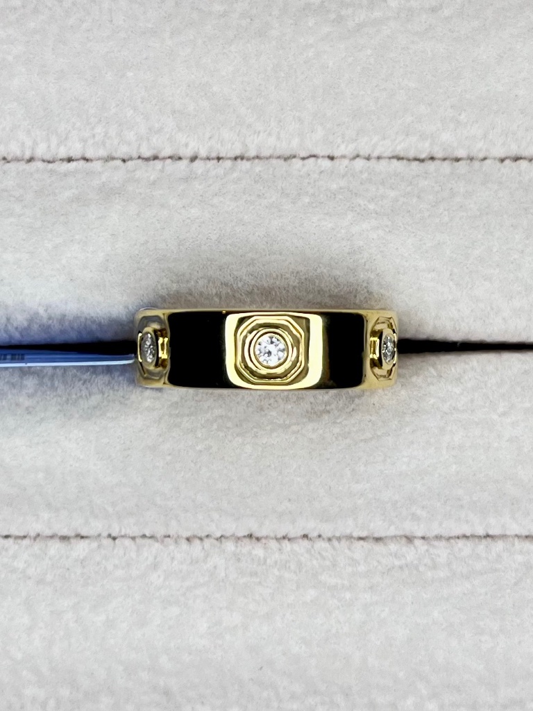R079 | Natural Diamond Gold Cigar Band